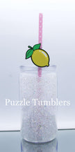 Load image into Gallery viewer, 3D Printed Lemon Straw Topper - 40oz Straw = 10mm
