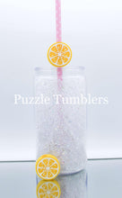 Load image into Gallery viewer, 3D Printed Lemon Slice Straw Topper - 40oz Straw = 10mm