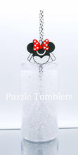 Load image into Gallery viewer, 3D Printed Mouse Bride Straw Topper - 40oz Straw = 10mm