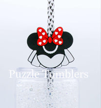 Load image into Gallery viewer, 3D Printed Mouse Bride Straw Topper - 40oz Straw = 10mm