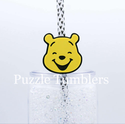 3D Printed Cute Bear Straw Topper - 40oz Straw = 10mm
