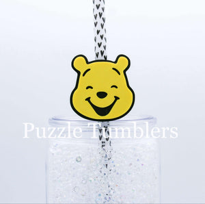 3D Printed Cute Bear Straw Topper - 40oz Straw = 10mm