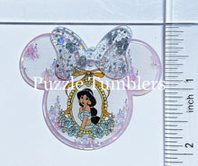 Load image into Gallery viewer, Acrylic Flat Back: Pink Princess Silver Bow Jasmine