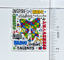 Load image into Gallery viewer, Acrylic Flat Back: Autism Bow