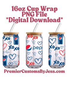 DIGITAL DOWNLOAD - 16oz Soda Glass Can Wrap PNG File *NO Physical Product