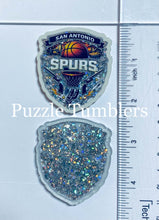 Load image into Gallery viewer, Acrylic Flat Back Shakers: SA Spur Basketball (SH #8)