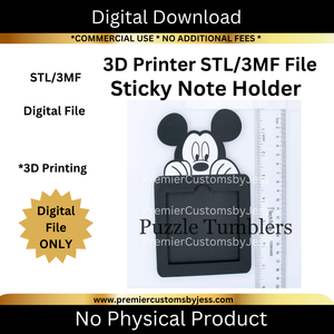 DIGITAL (STL & 3MF Files): Character Sticky Note Holder