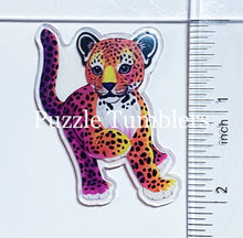 Load image into Gallery viewer, Acrylic Flat Back: Colorful Cheetah