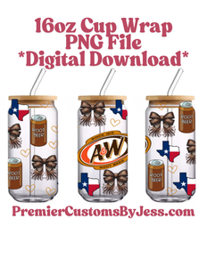 DIGITAL DOWNLOAD - 16oz Soda Glass Can Wrap PNG File *NO Physical Product