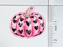 Load image into Gallery viewer, Acrylic Flat Back: Pink Pumpkin with Hearts