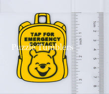 Load image into Gallery viewer, DIGITAL (STL &amp; 3MF Files): Cute Bear Backpack Tag - NFC Sticker NOT Included