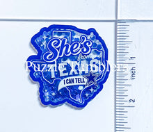 Load image into Gallery viewer, Acrylic Flat Back Shakers: She's From Texas I Can Tell Blue Star (SH #22)