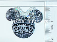 Load image into Gallery viewer, Acrylic Flat Back: Mouse Shape Spur Basketball