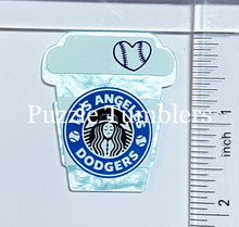 Load image into Gallery viewer, Acrylic Flat Back: LA Dodge Baseball Coffee