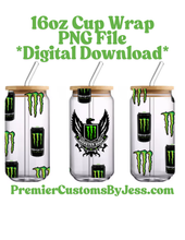Load image into Gallery viewer, DIGITAL DOWNLOAD -10 File BUNDLE Energy Drink Soda Glass Can Wrap PNG File *NO Physical Product