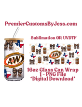 Load image into Gallery viewer, DIGITAL DOWNLOAD - 16oz Soda Glass Can Wrap PNG File *NO Physical Product