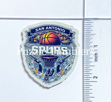 Load image into Gallery viewer, Acrylic Flat Back Shakers: SA Spur Basketball (SH #8)
