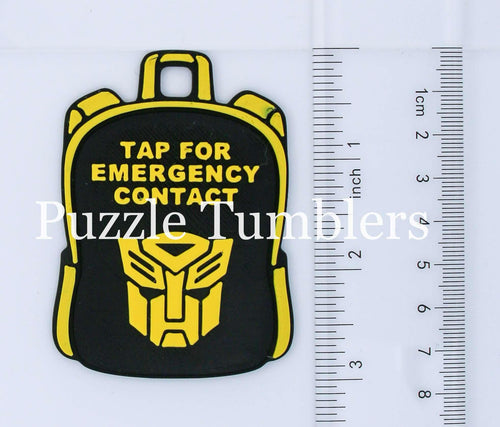Character: Emergency Contact Backpack Tag with NFC Chip – 3D Printed Safety Tag (Will Ship in 5-12 days)