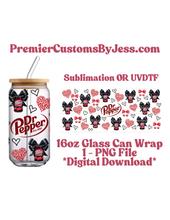 Load image into Gallery viewer, DIGITAL DOWNLOAD - 16oz Soda Glass Can Wrap PNG File *NO Physical Product