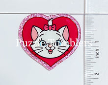 Load image into Gallery viewer, Acrylic Flat Back: Pink Cat Heart Shape