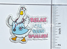 Load image into Gallery viewer, Acrylic Flat Back: Relax I've Seen Smaller