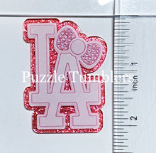 Load image into Gallery viewer, Acrylic Flat Back: Pink L A Bow