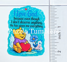 Load image into Gallery viewer, Acrylic Flat Back: I Love God...Amen Bear Character