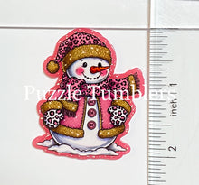 Load image into Gallery viewer, Acrylic Flat Back: Pink Snowman