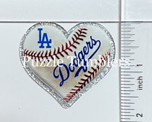 Load image into Gallery viewer, Acrylic Flat Back: L A Baseball Heart Shape