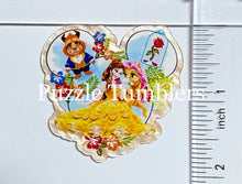 Load image into Gallery viewer, Acrylic Flat Back: Yellow Princess Mouse Shape