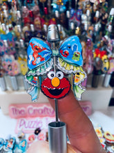 Load image into Gallery viewer, Acrylic Pen Spinners: EL MO &amp; Friends Blue Bow