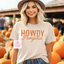 Load image into Gallery viewer, Howdy Pumpkin (Bright Orange Ink) *Screen Print Transfer*