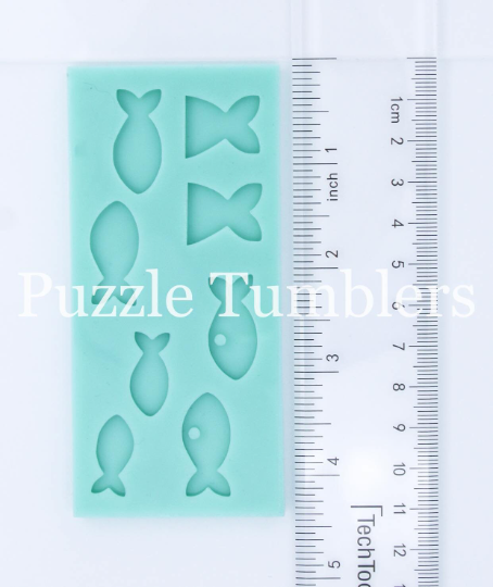 CUSTOM MOLD: Fish and Mermaid Tail Earring Mold *May have a 14 Day Shipping Delay (B103)