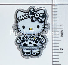 Load image into Gallery viewer, Acrylic Flat Back: Kitty with Cow Print Dress