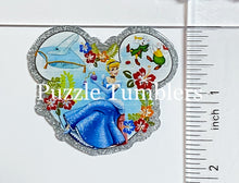 Load image into Gallery viewer, Acrylic Flat Back: Dark Blue Princess Mouse Shape