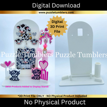 Load image into Gallery viewer, DIGITAL (3MF File): 3D Printed Badge Reel Display Stand Combo | Pen Holder | Straw Topper | Paper Clip | Digital Download