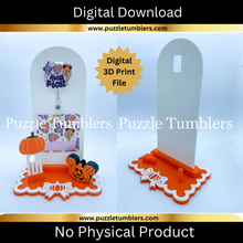 Load image into Gallery viewer, DIGITAL (3MF File): 3D Printed Badge Reel Display Stand Combo | Pen Holder | Straw Topper | Paper Clip | Digital Download