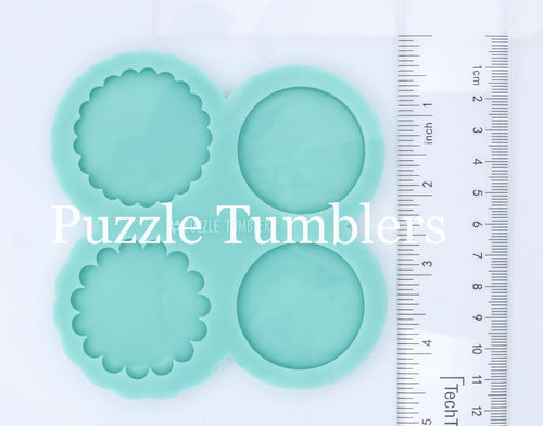 CUSTOM MOLD: Scalloped Phone Grip AND Badge Reel Mold *May have a 14 Day Shipping Delay (BR1)