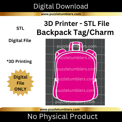DIGITAL (3MF File): Plain Backpack Tag - NFC Sticker NOT Included