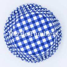 Load image into Gallery viewer, Blue and White Plaid Cupcake Sleeves