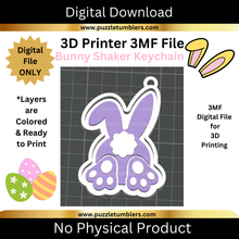 Load image into Gallery viewer, DIGITAL (3MF File): Cute Bunny Easter Shaker Keychain