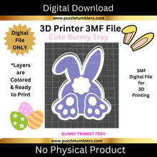 Load image into Gallery viewer, DIGITAL (3MF File): Cute Bunny Easter Trinket Tray