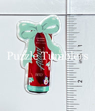 Load image into Gallery viewer, Acrylic Flat Back: Cherry Slush Energy Drink with Bow