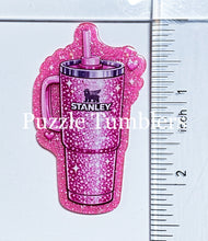 Load image into Gallery viewer, Acrylic Flat Back: Pink Sparkly Tumbler