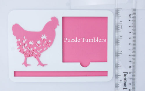 3D Printed Chicken with flowers Sticky Note & Pen Holder (Made When Ordered - Ships in 3-10 Days)
