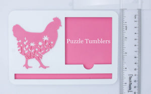 3D Printed Chicken with flowers Sticky Note & Pen Holder (Made When Ordered - Ships in 3-10 Days)