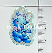 Load image into Gallery viewer, Acrylic Flat Back: Blue Mom and Child