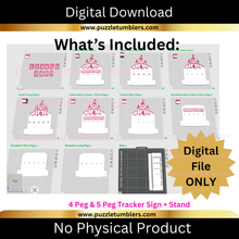 Load image into Gallery viewer, DIGITAL (3MF File): Sales Tracker Counter Display Stand (9 Frames &amp; 2 Styles) Customizable