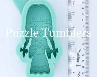 CUSTOM MOLD: Horror Doll with Pigtails Car Scent Mold *May have a 14 Day Shipping Delay (F163)