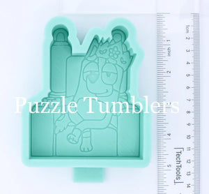 CUSTOM MOLD: Cartoon Dog with a Crown Car Scent Mold *May have a 14 Day Shipping Delay (F83)